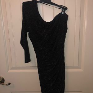 Forever 21 Black One Shoulder Dress